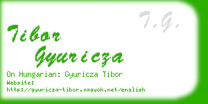 tibor gyuricza business card